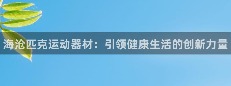 意昂3娱乐网站：海沧匹克运动器材：引领健康生活的创新